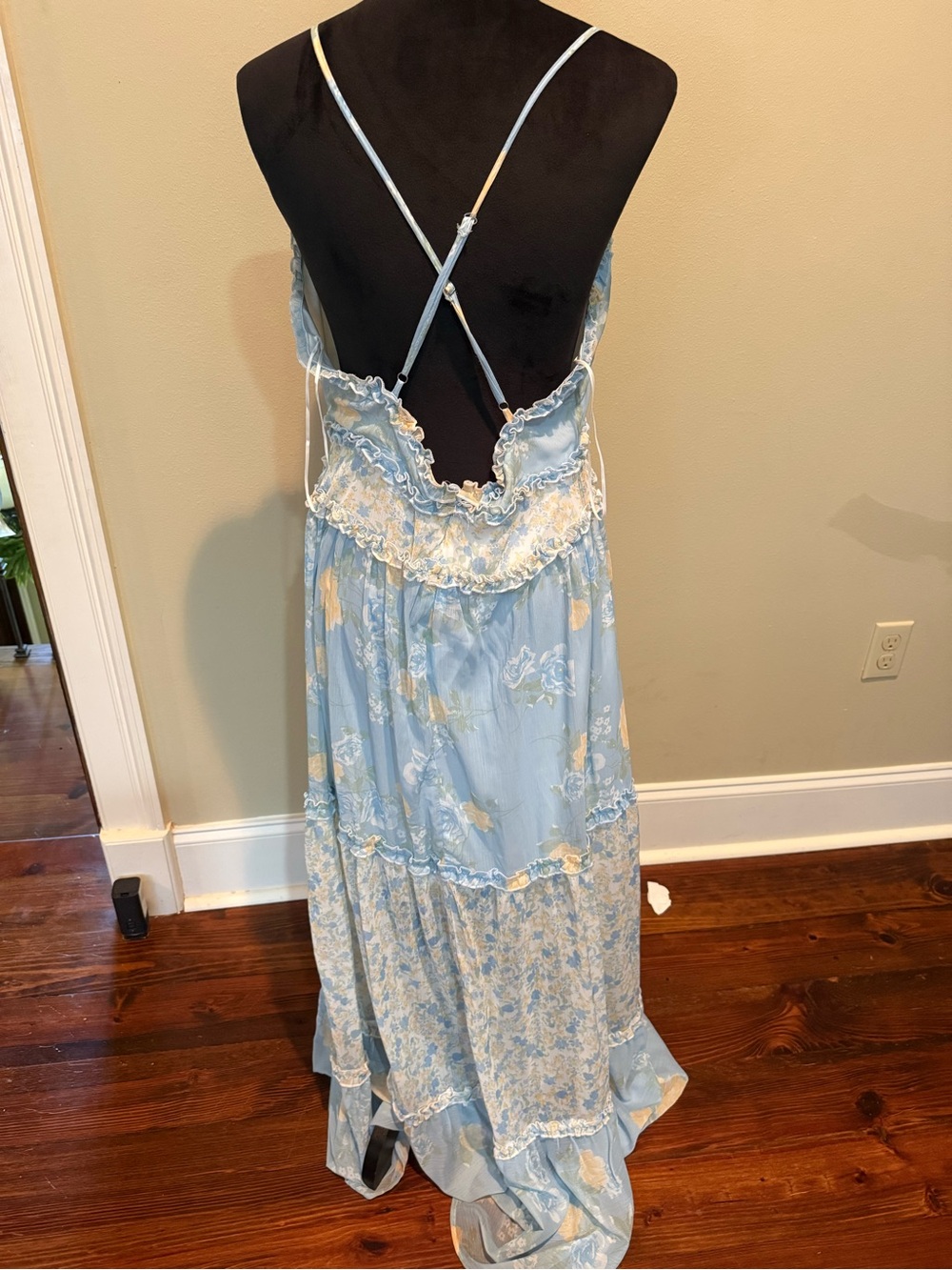 Altar'd State Light Blue & Yellow Floral Maxi Sundress - Picture 5 of 7